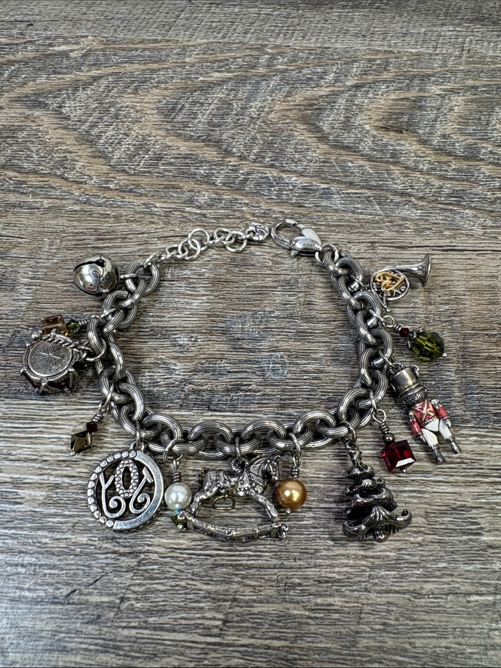 Brighton Holiday Joy Christmas Charm Bracelet 9” Adjustable